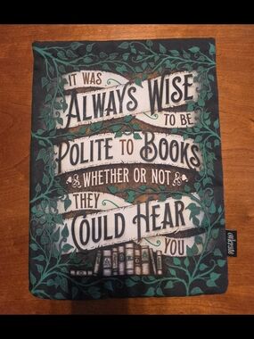 OwlCrate Book Sleeve Bookish Quote Zipper Case